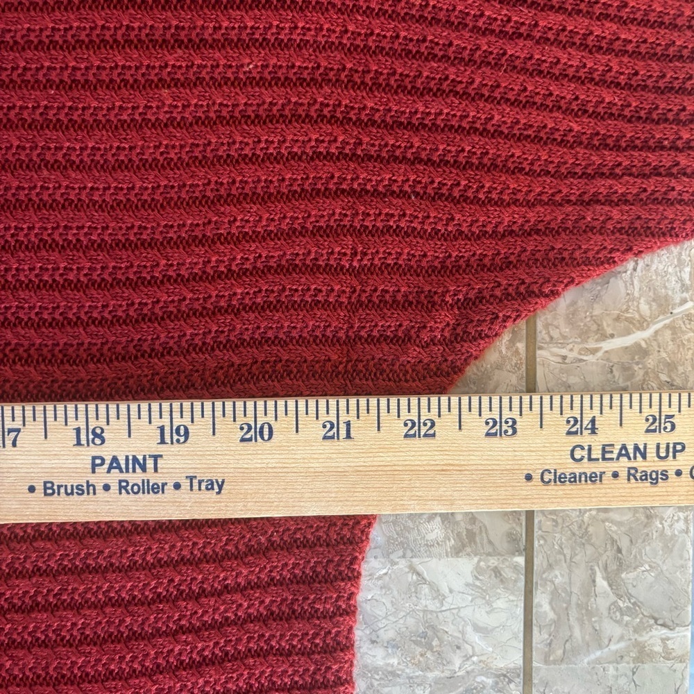 Soho NY&C Red Knit Tunic Sweater Size XL – 3/4 Sleeve Textured Soft Top - Picture 6 of 8
